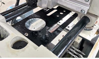aluminum door lock hole drilling machine plan templat