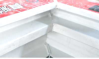 PVC window inside corner cleaning