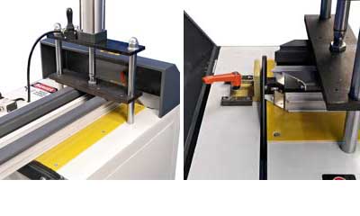 Aluminum corner cutting saw machine