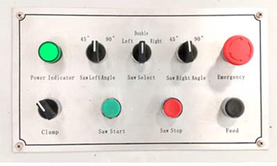 double head cutting saw Operation panel