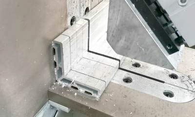 aluminum corner joint cutting process