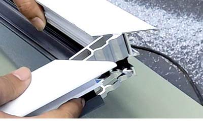 Aluminum corner joint cutting effect 